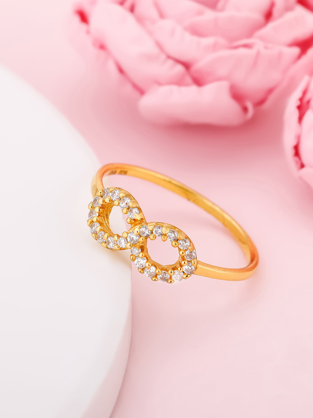 GIVA 925 Silver Golden Infinite Grace Ring