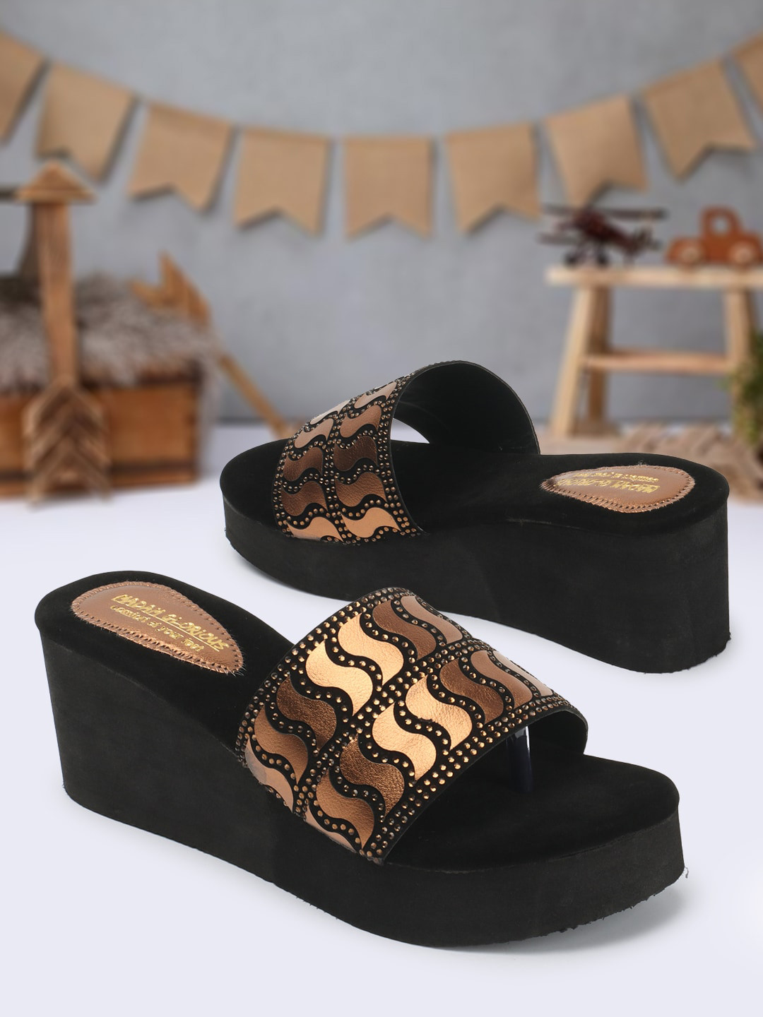 madam glorious Embellished Flatform Heels