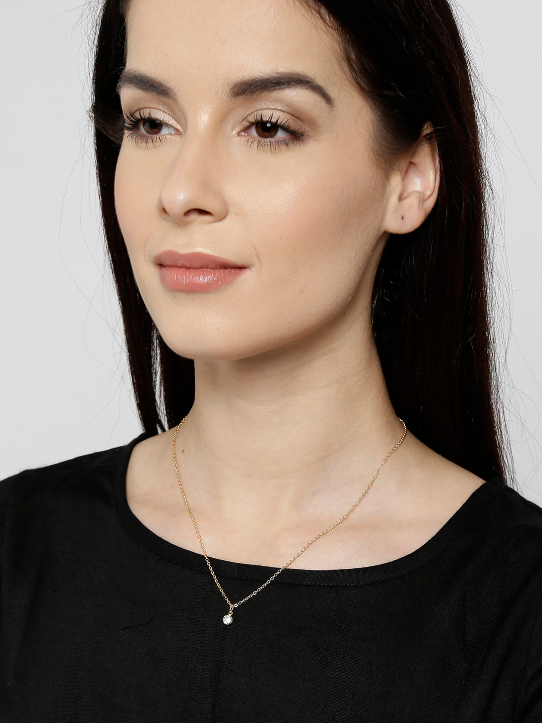 OOMPH Gold-Plated Handcrafted Zirconia Necklace