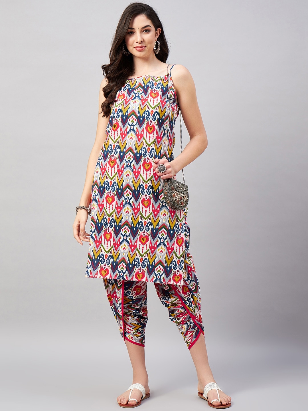 WineRed Printed Pure Cotton Top & Dhoti Pants Co Ords - Co Ords for Women 24586646 | Myntra