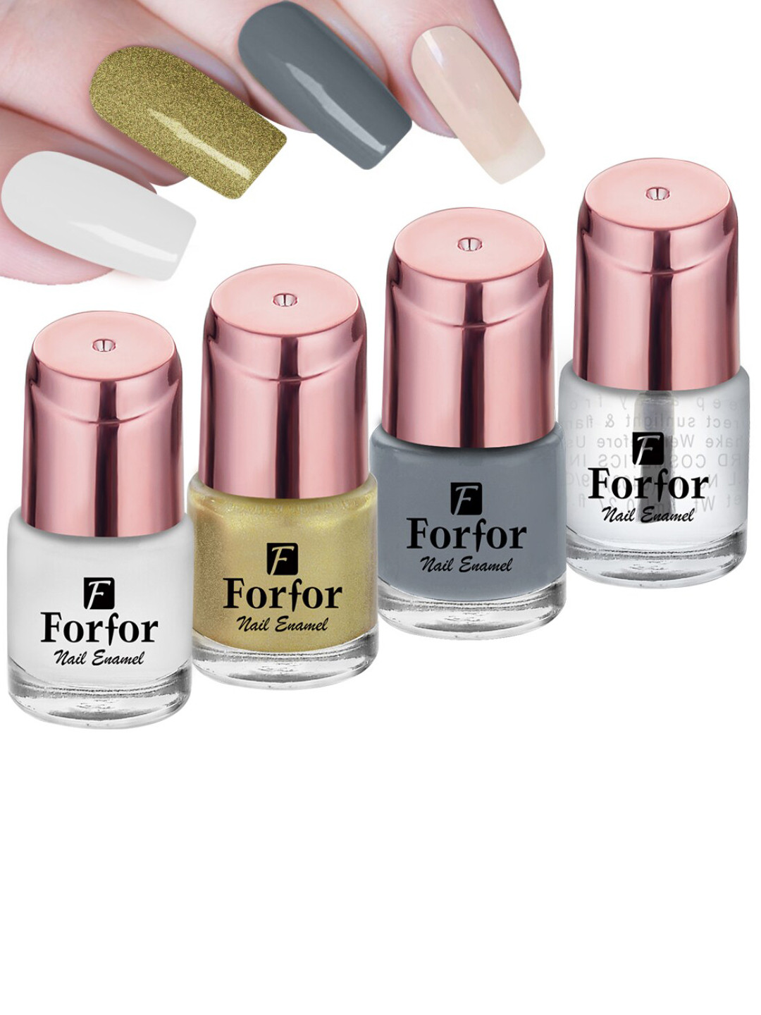 FORFOR Perfect Stay 4Pcs Glossy Nail Polish - 1115-104-110-114