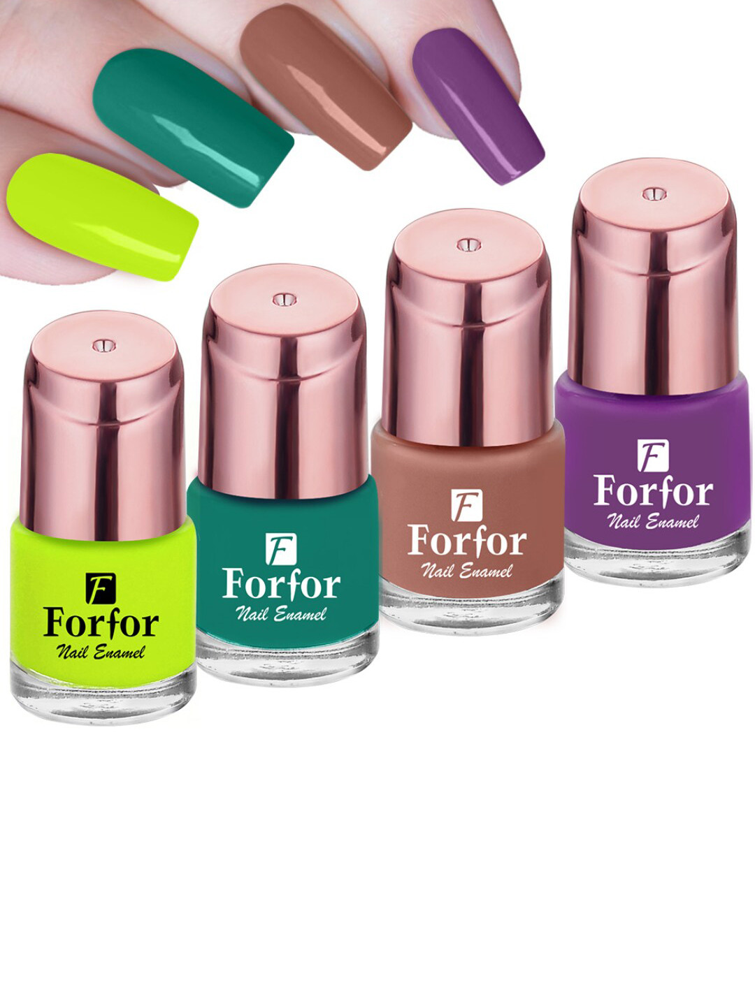 FORFOR Perfect Stay 4Pcs Glossy Nail Polish - 1116-113-103-109