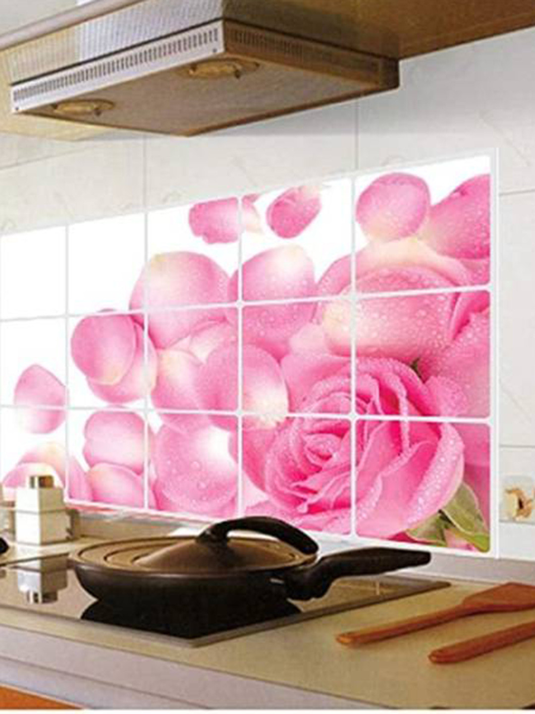 Jaamso Royals Floral Printed Self-Adhesive Water Proof Wall Sticker