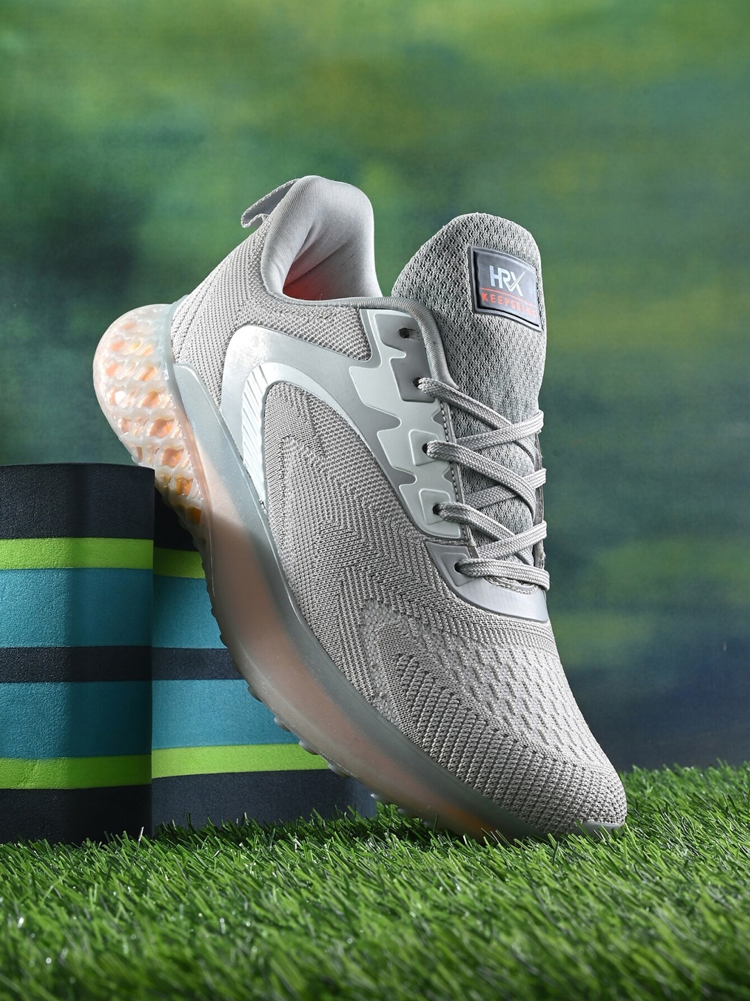 Hrx men grey running shoes hotsell
