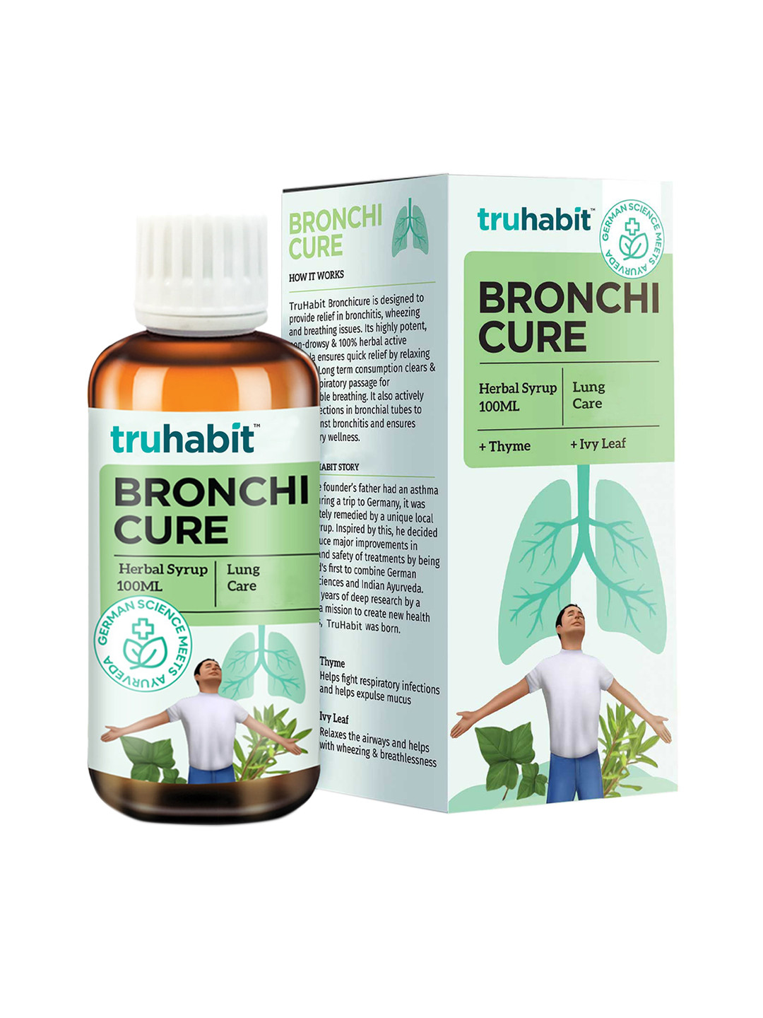 TruHabit Bronchicure Ayurvedic Lung Detox Herbal Syrup - 100ml
