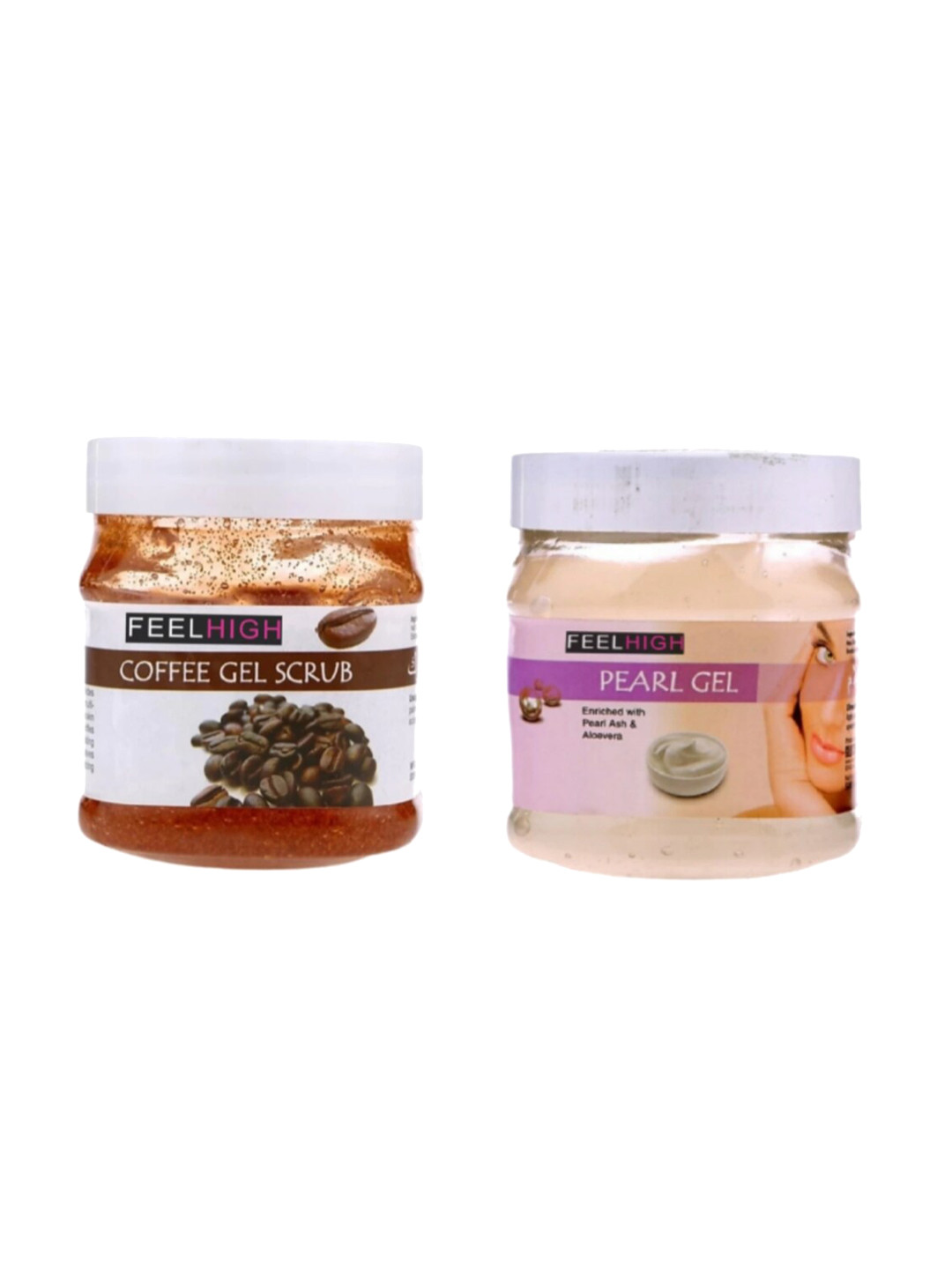 FEELHIGH Set Of 2 Coffee Gel Scrub & Pearl Gel 500ml-Each