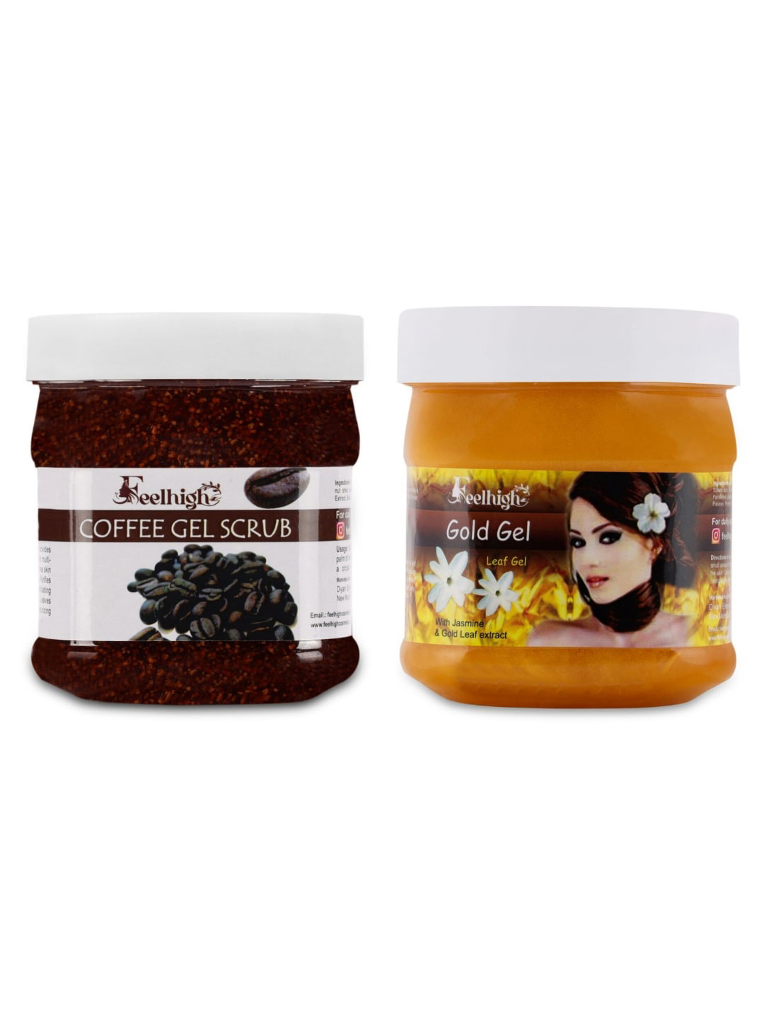 FEELHIGH Set Of 2 Coffee Gel Scrub & Gold Gel 500ml-Each