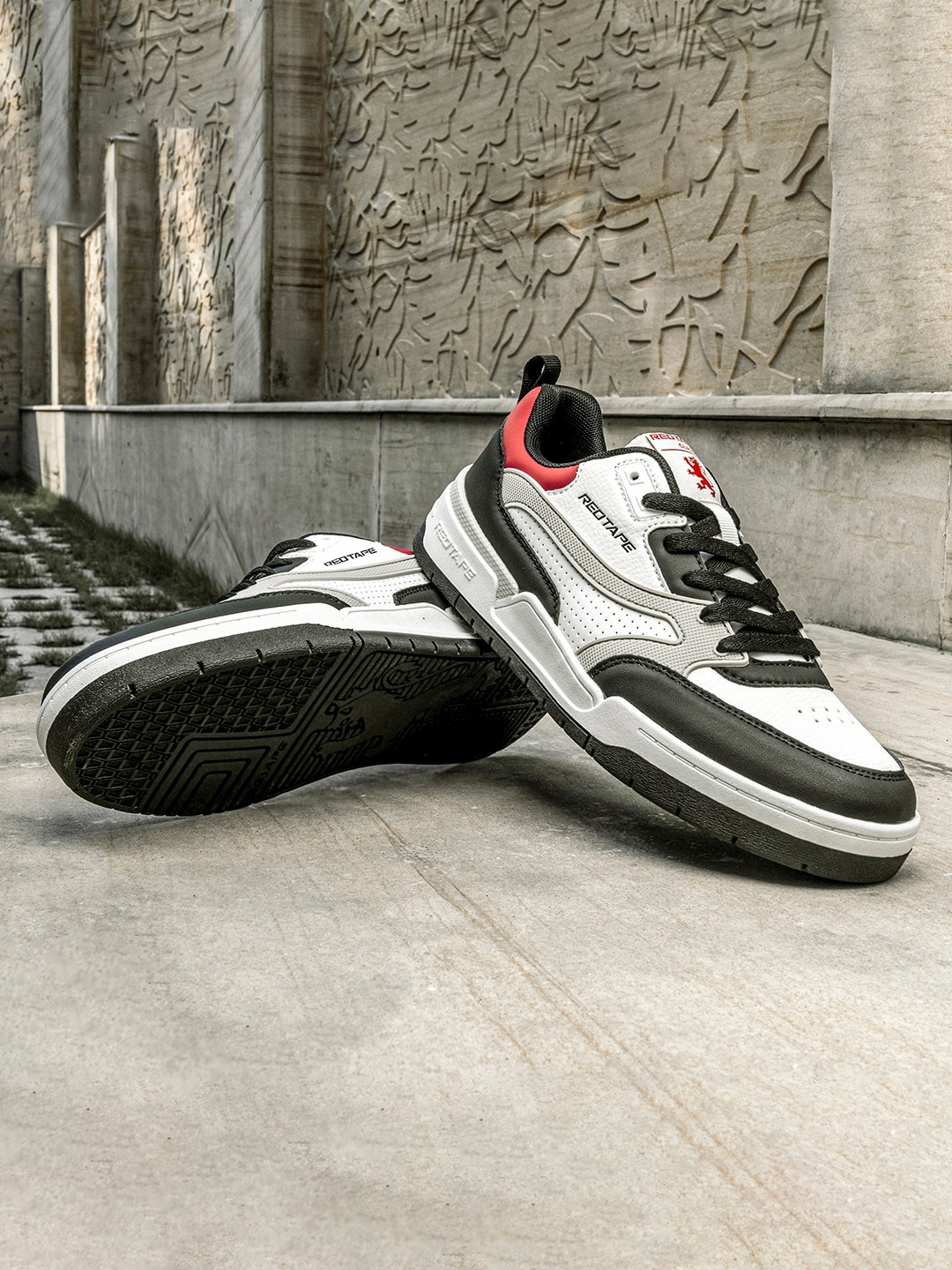 Red and grey tennis shoes clearance