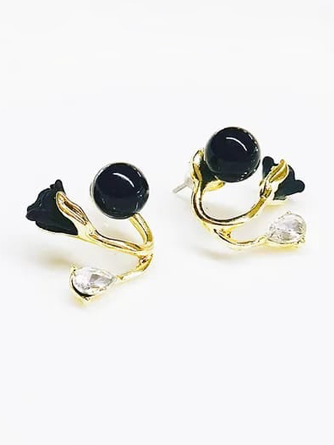 VIEN Gold-Plated Pearl Studs Earrings