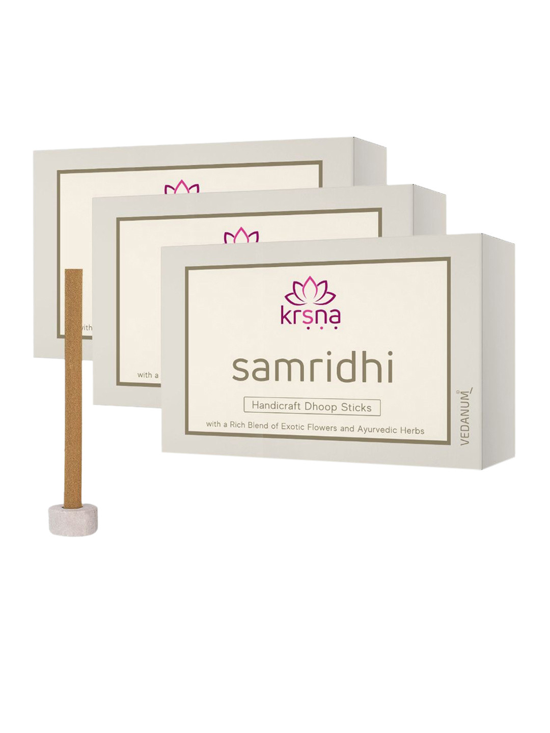 VEDANUM Charcoal Free Sukh Shanti Incense Organic Dhoop Sticks