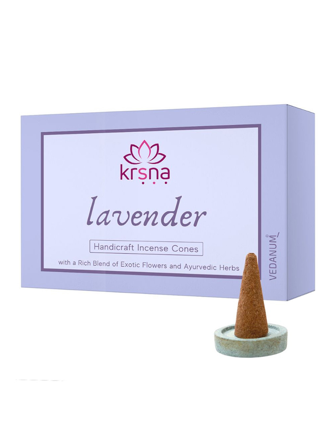 VEDANUM Brown Charcoal Free Lavender Incense Cones