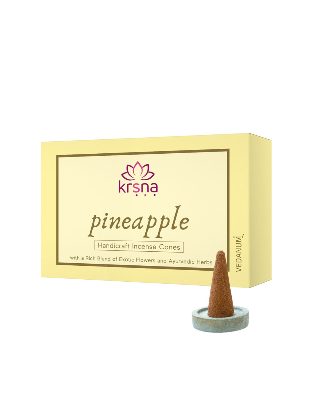 VEDANUM Brown Charcoal Free Pineapple Dhoop Sticks