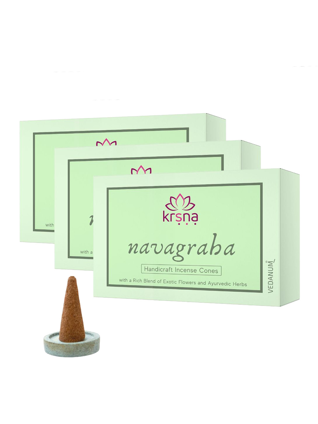 VEDANUM Brown Charcoal Free Dhoop Cones