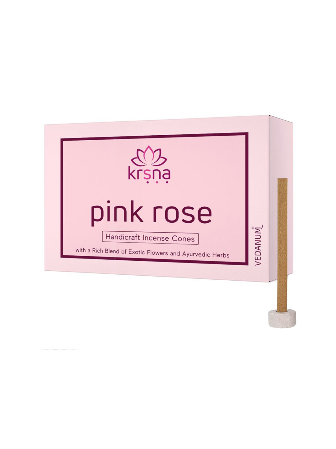 VEDANUM Brown Charcoal Free Rose Dhoop Sticks