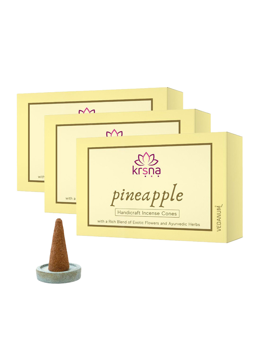 VEDANUM Brown Pineapple Incense Cones