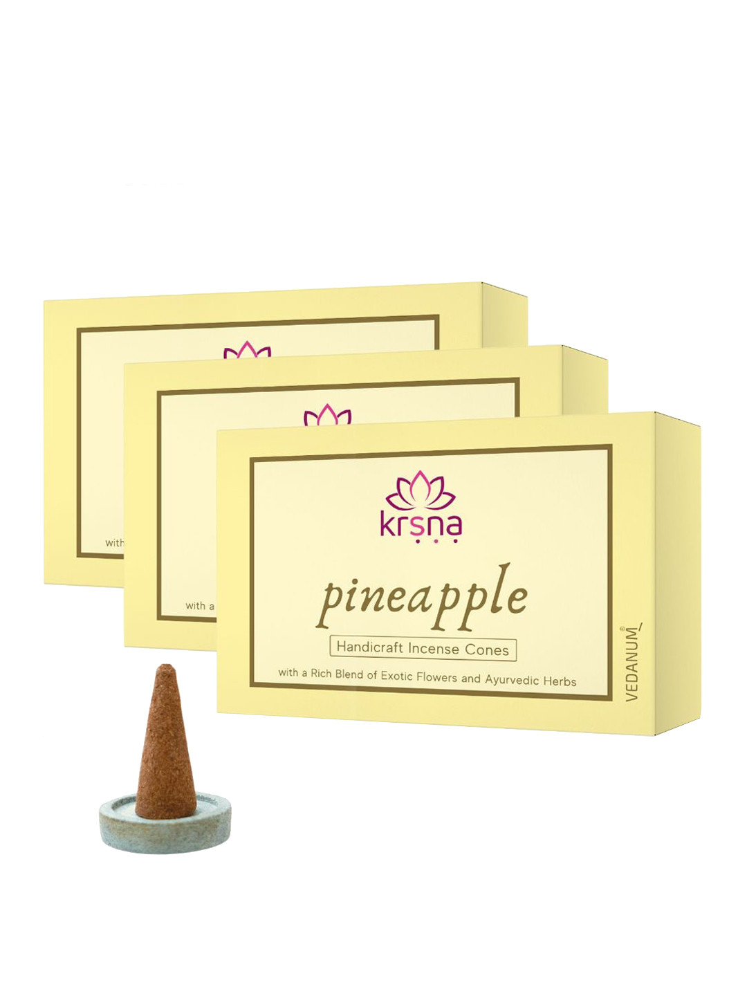 VEDANUM Brown Natural Dhoop Cones