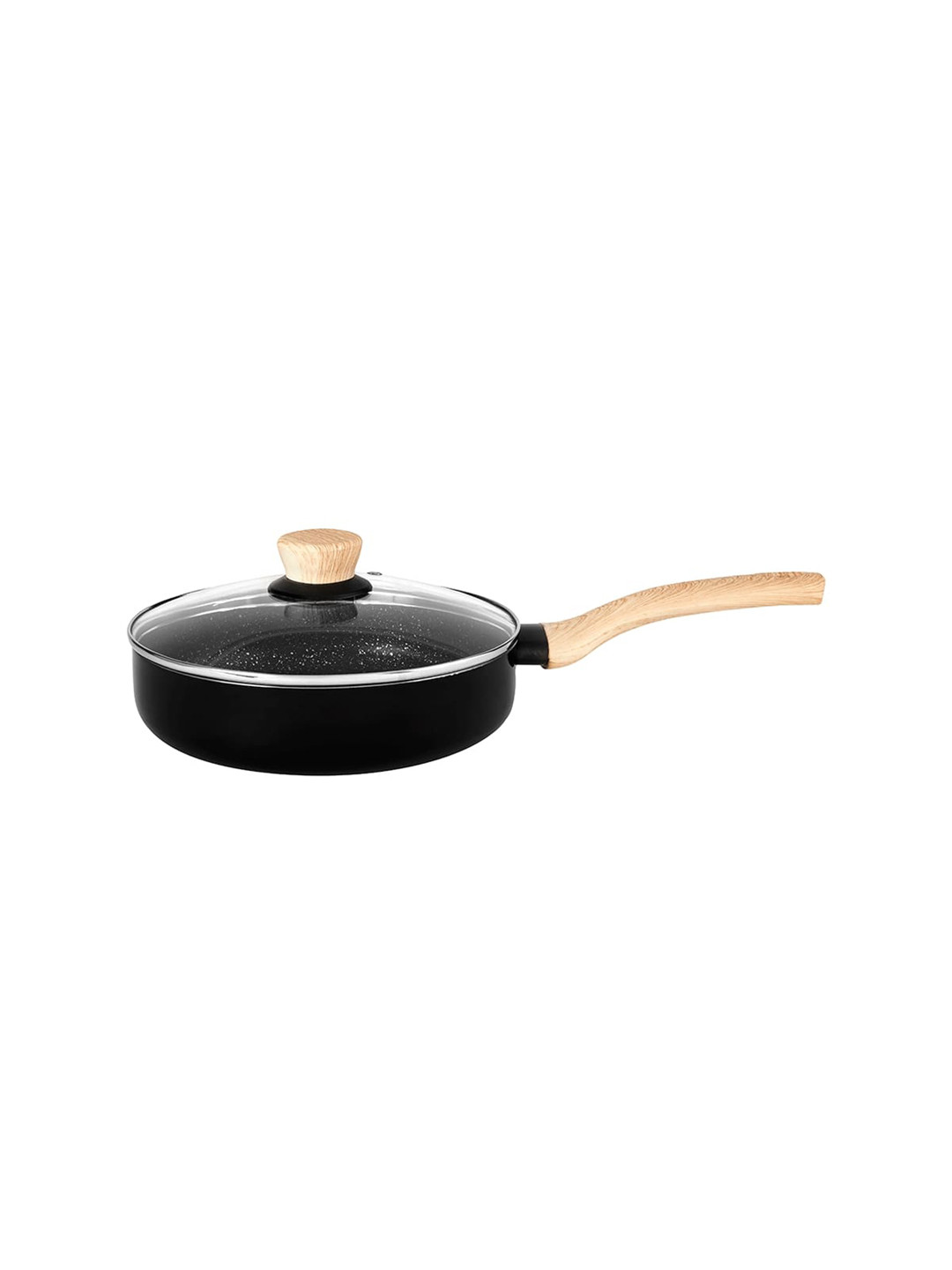 BERGNER Aura Black Non Stick Frying Pan With Lid - 1.8 L