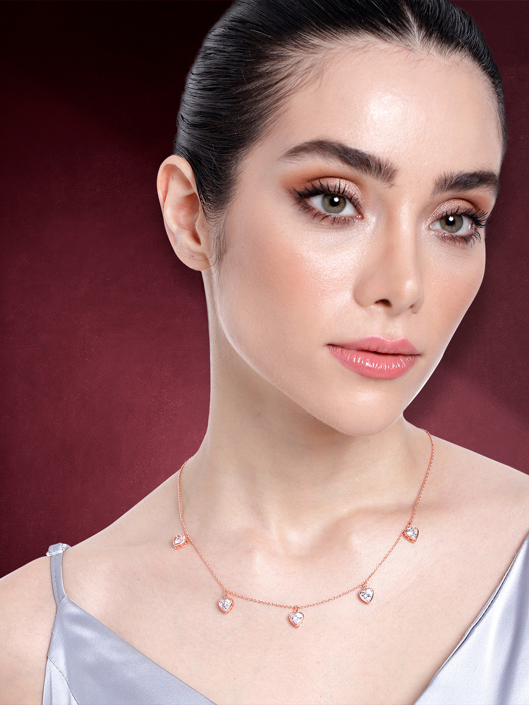 Peora Rose Gold-Plated Cubic Zirconia Chain