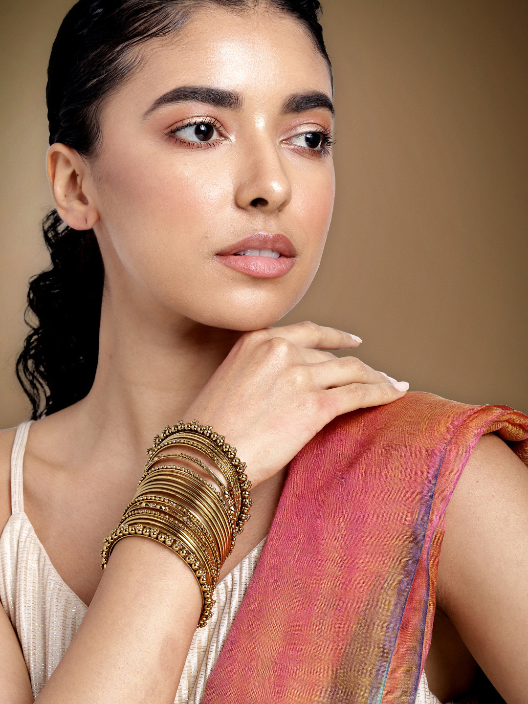 Peora Women 20 pieces Gold-Plated Bangles Set