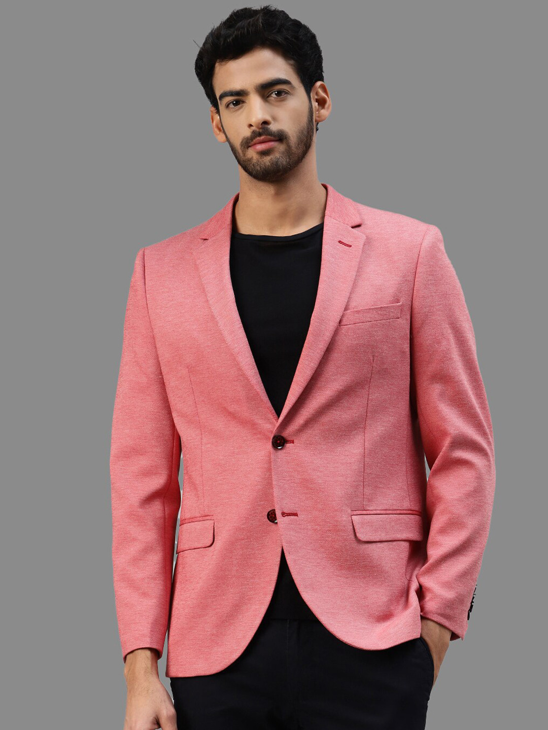 Givo Single Breasted Notched Lapel Blazer