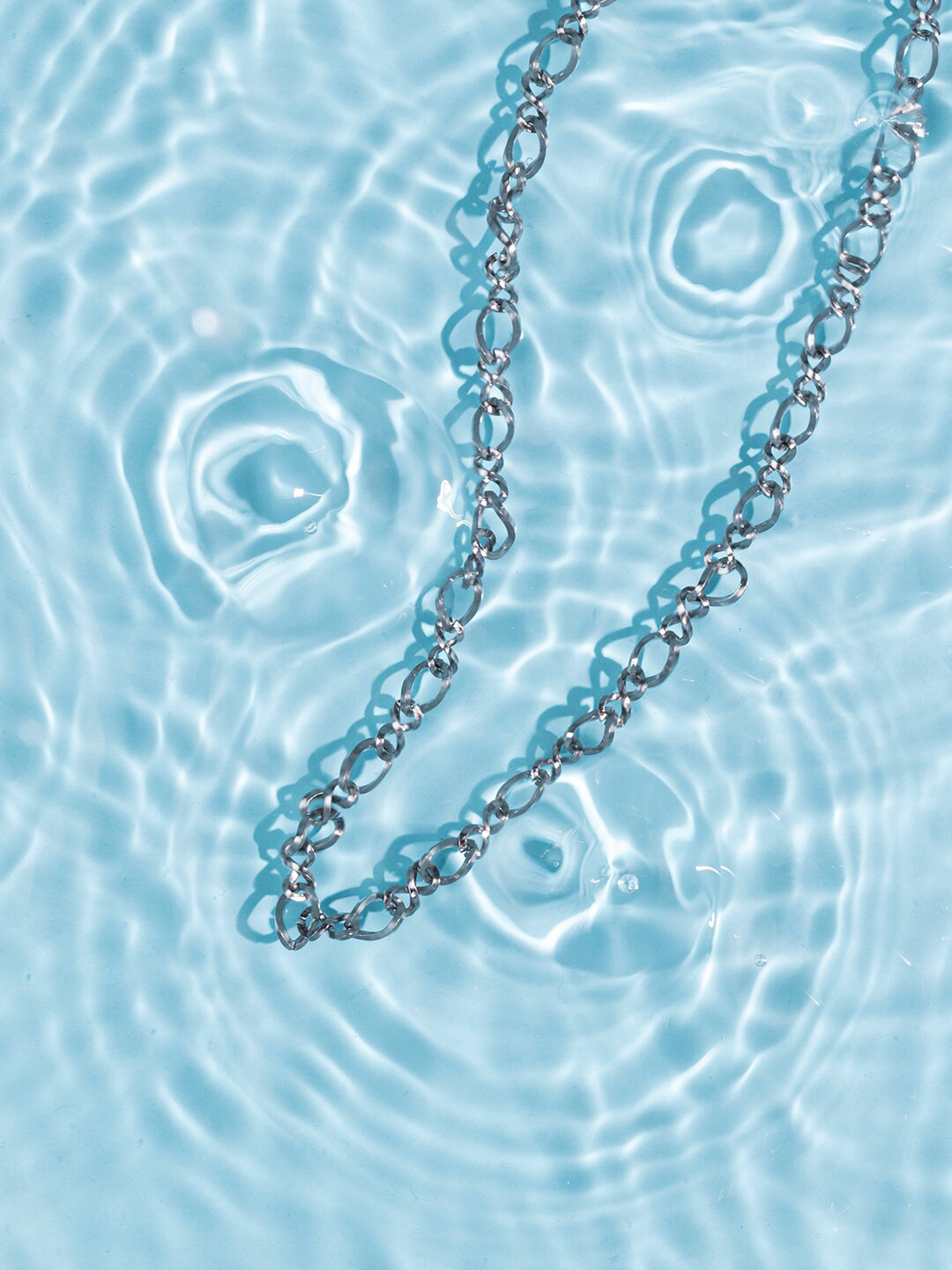 Accessorize Silver-Plated Water Proof Stainless Steel Fancy Chain Necklace