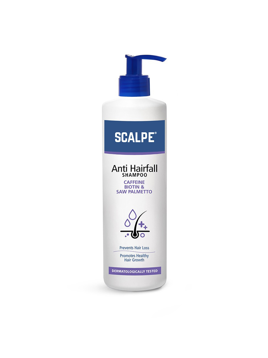 Scalpe Anti-Hairfall Shampoo with Caffeine & Biotin - Promotes Healthy Hair Growth - 400ml