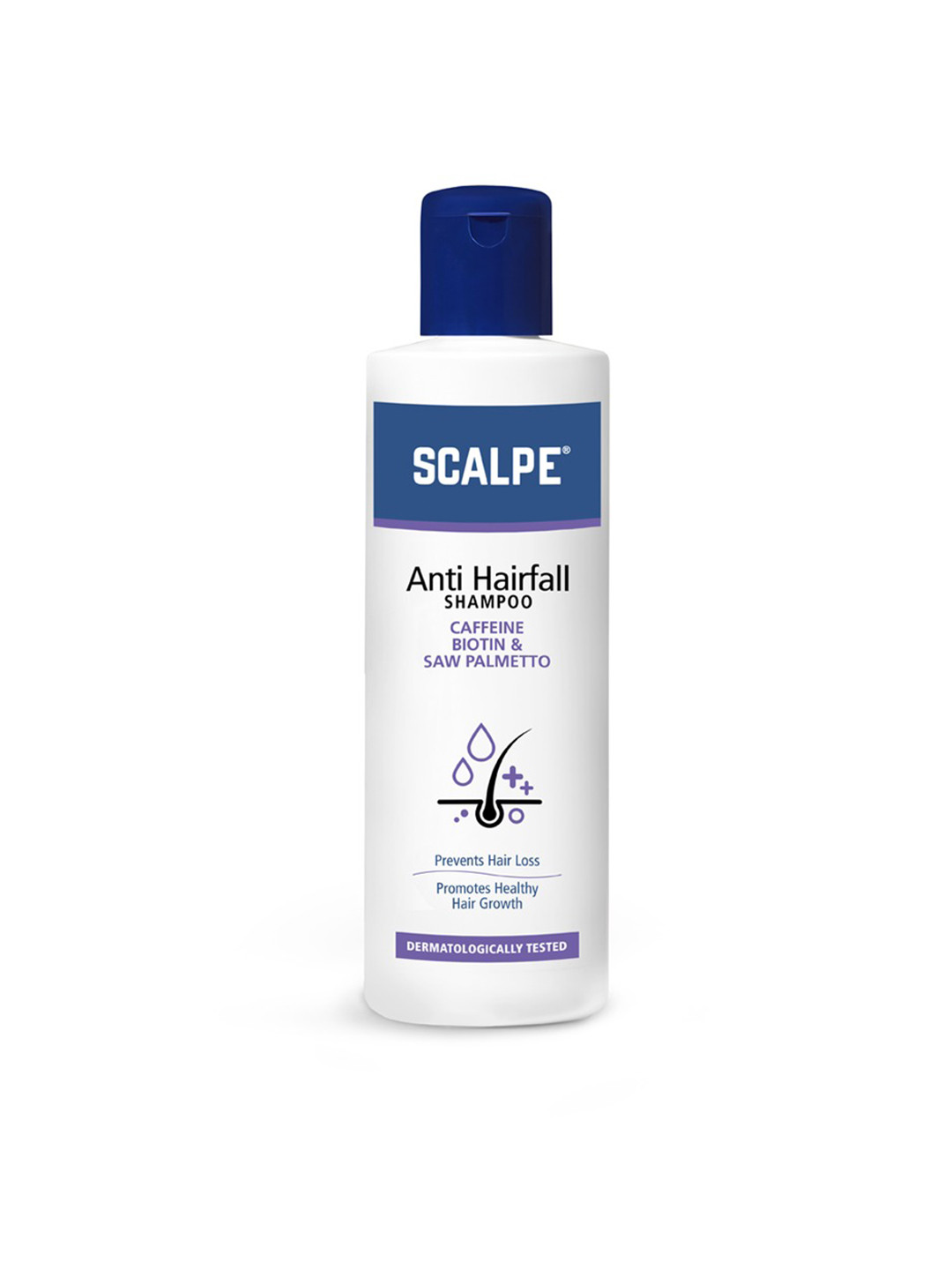 Scalpe Anti-Hairfall Shampoo with Caffeine & Biotin - Promotes Healthy Hair Growth - 200ml