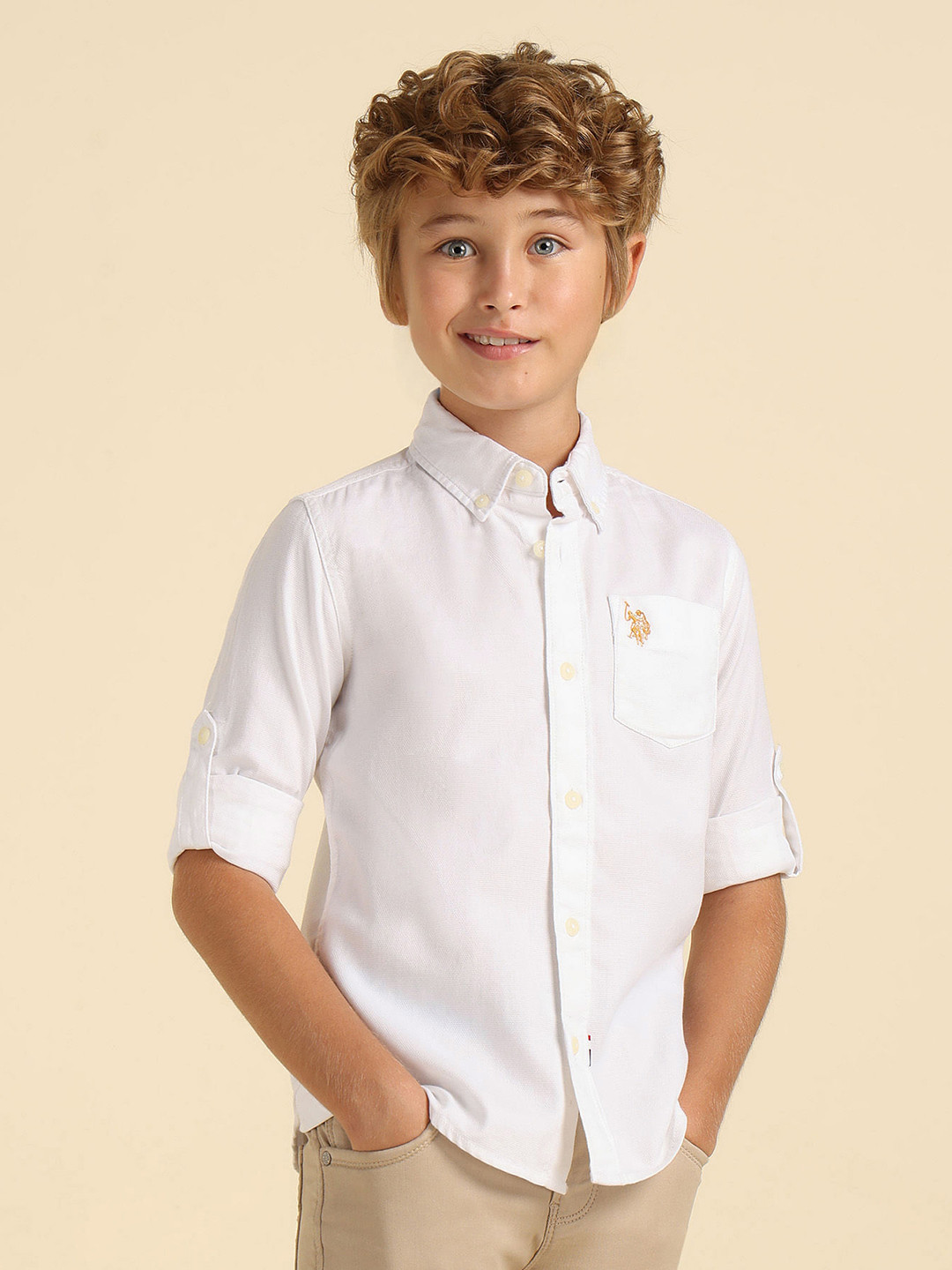 U.S. Polo Assn. Kids Boys Classic Pure Cotton Casual Shirt