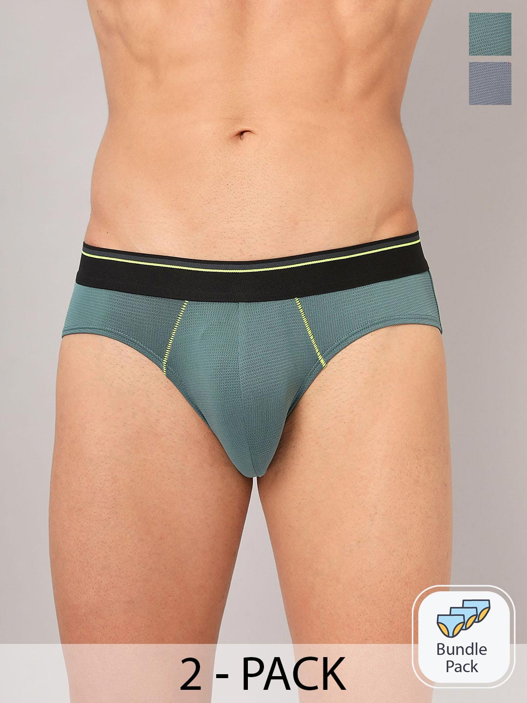 Technosport Men Pack of 2 Colorblock Underwear with ELASTO LITE