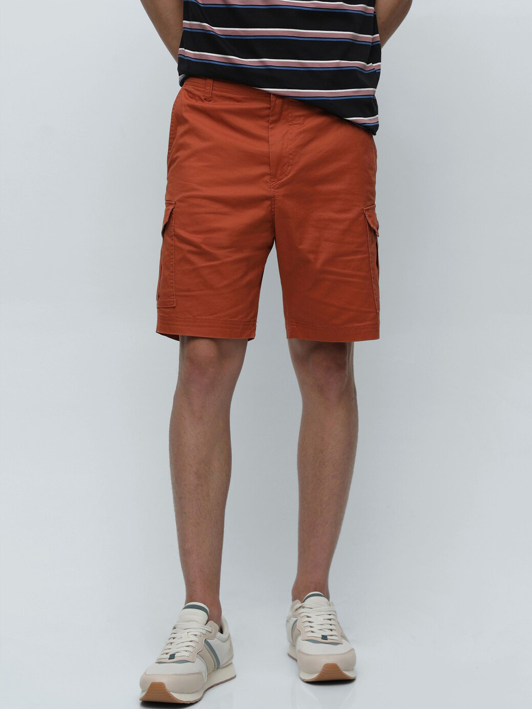 SELECTED Men Red Cargo Shorts