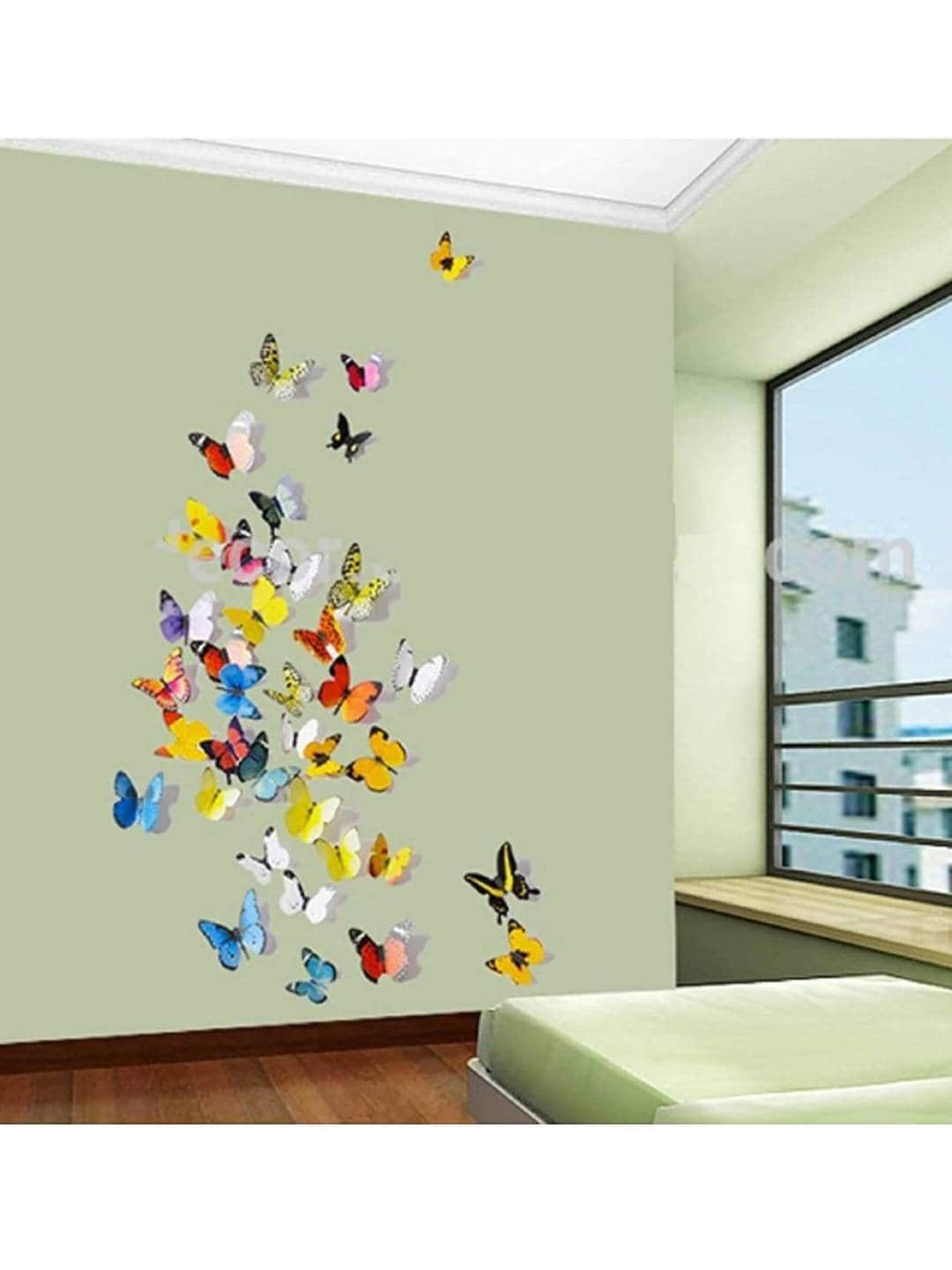 Jaamso Royals Yellow & Blue Printed Self-Adhesive Water Proof Wall Sticker