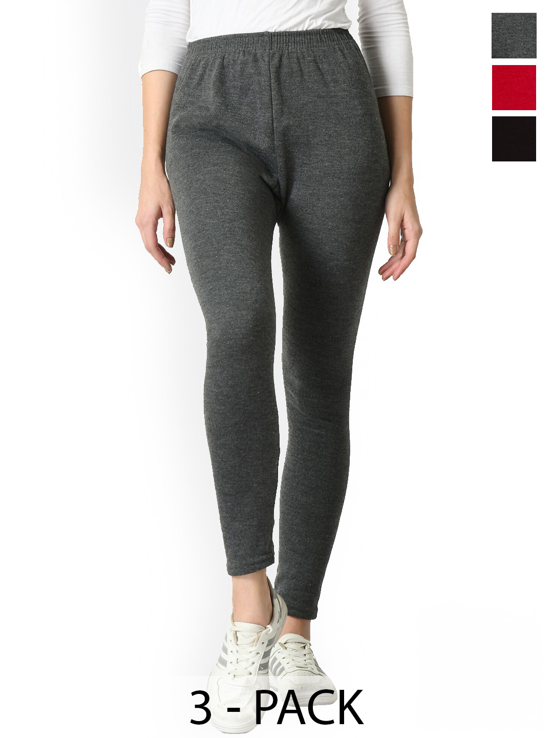 BAESD Women Pack Of 3 Ankle Length Wool Leggings