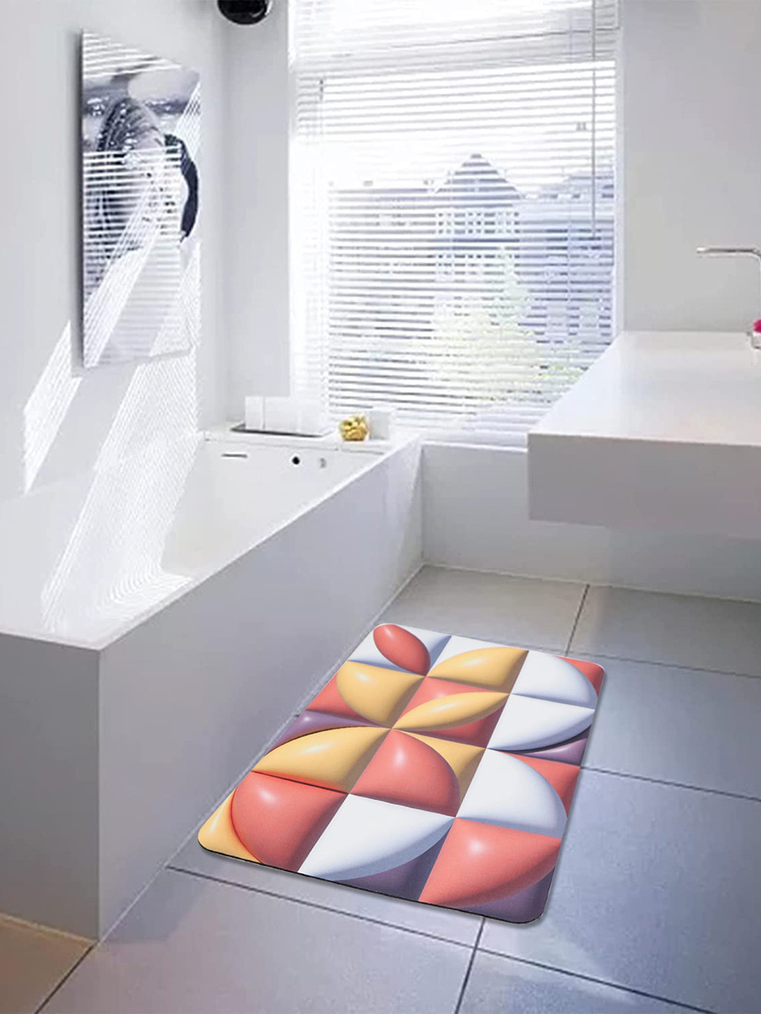 Dakshya Industries Red 3D Printed Anti Skid Doormat