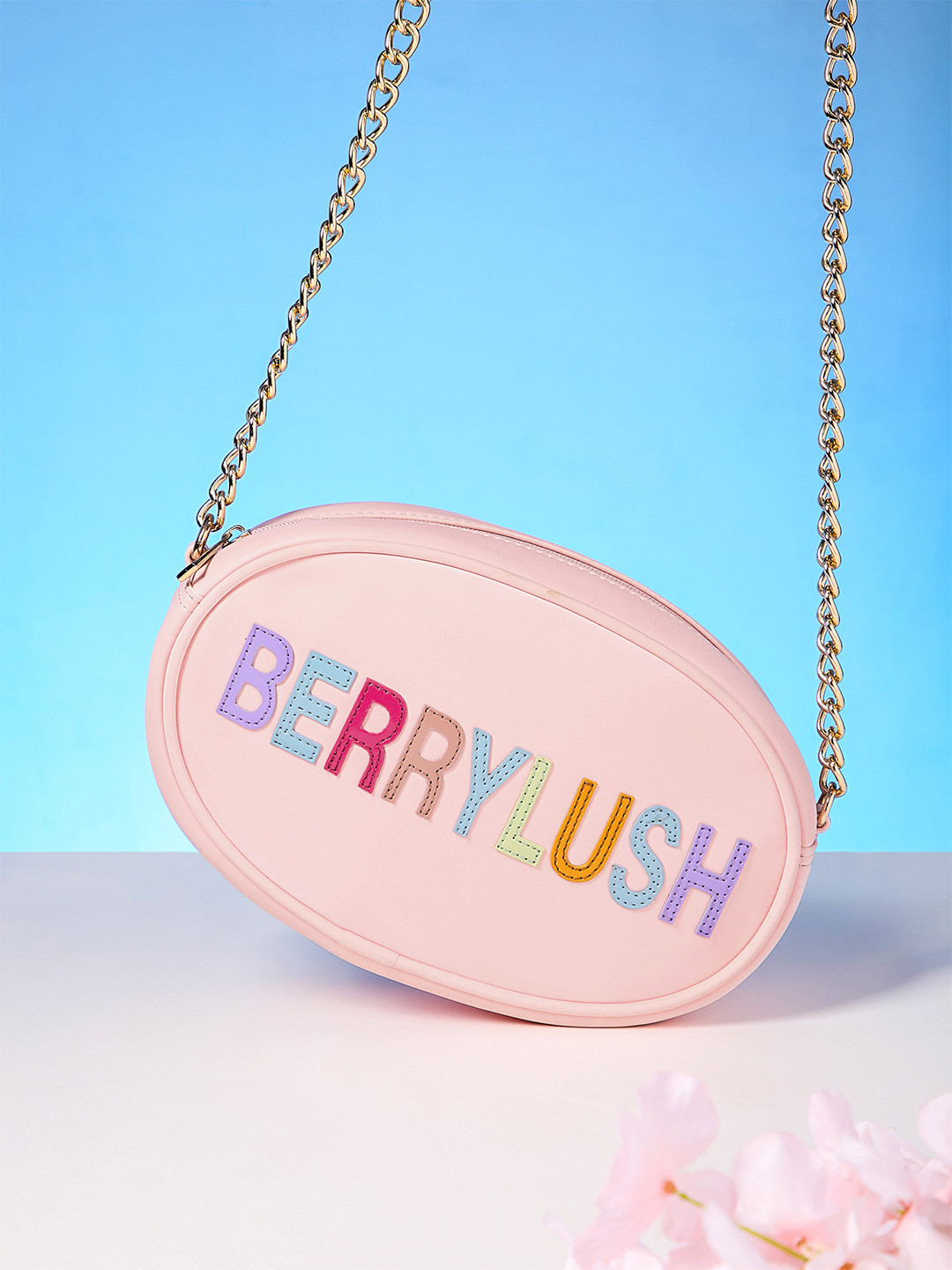 Berrylush Structured Applique Sling Bag