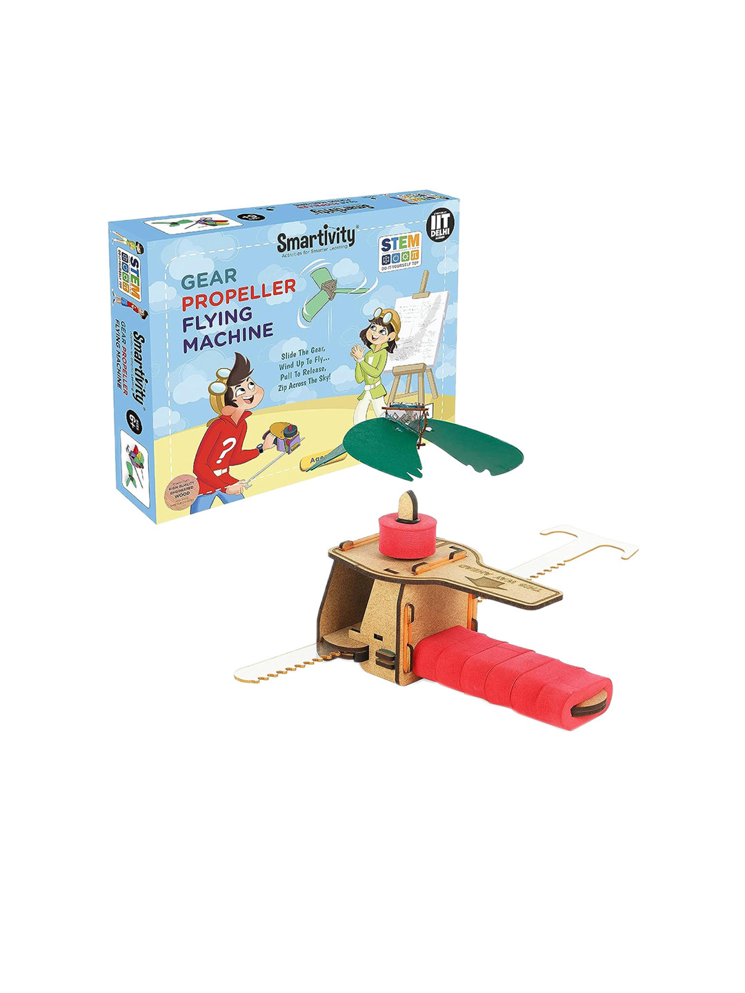 Smartivity Kids Eco Friendly Gear Propeller Flying Machine