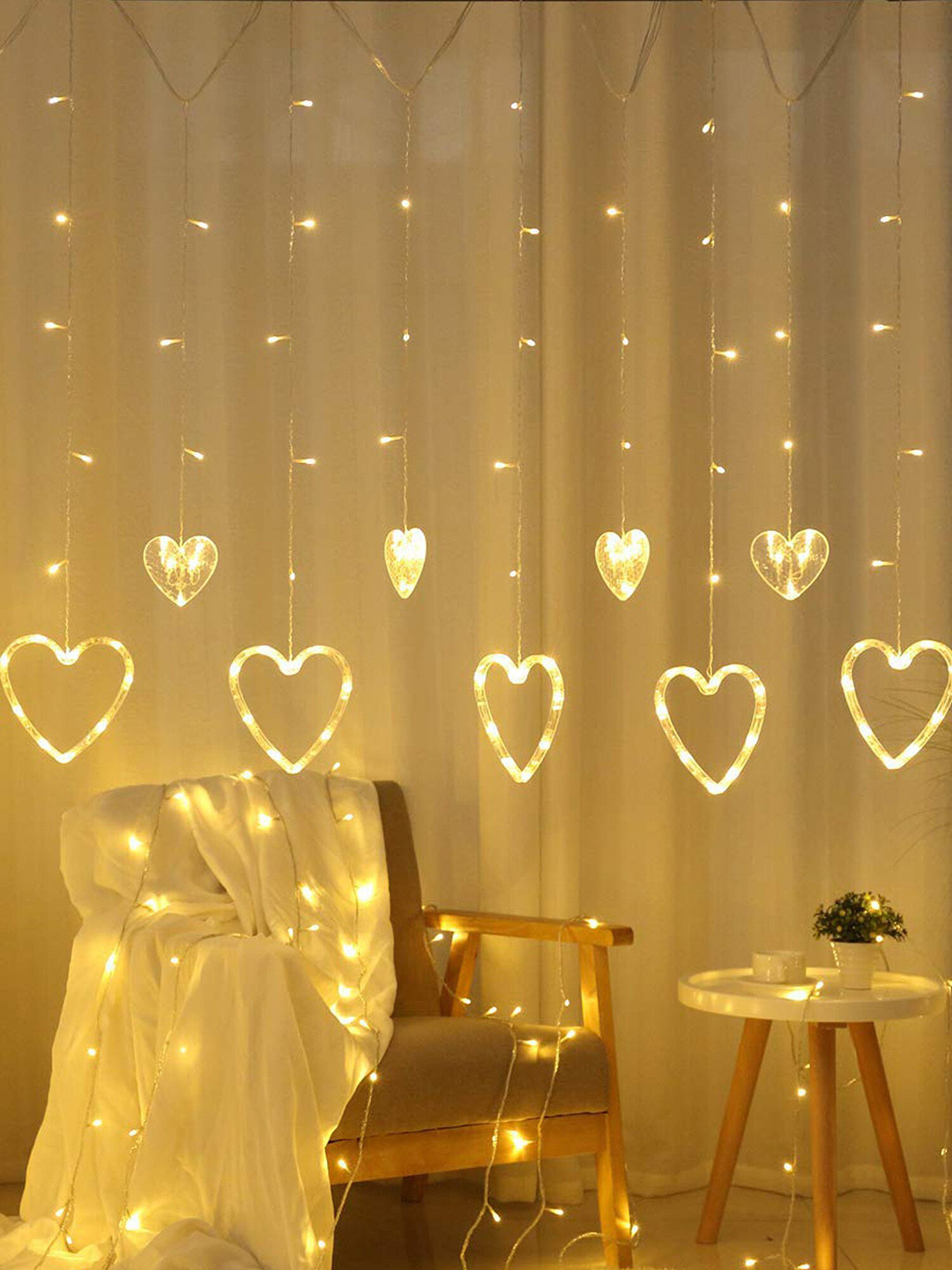 The Purple Tree 2.5m Warm Yellow More than 360 LEDs Heart-Shape String Lights