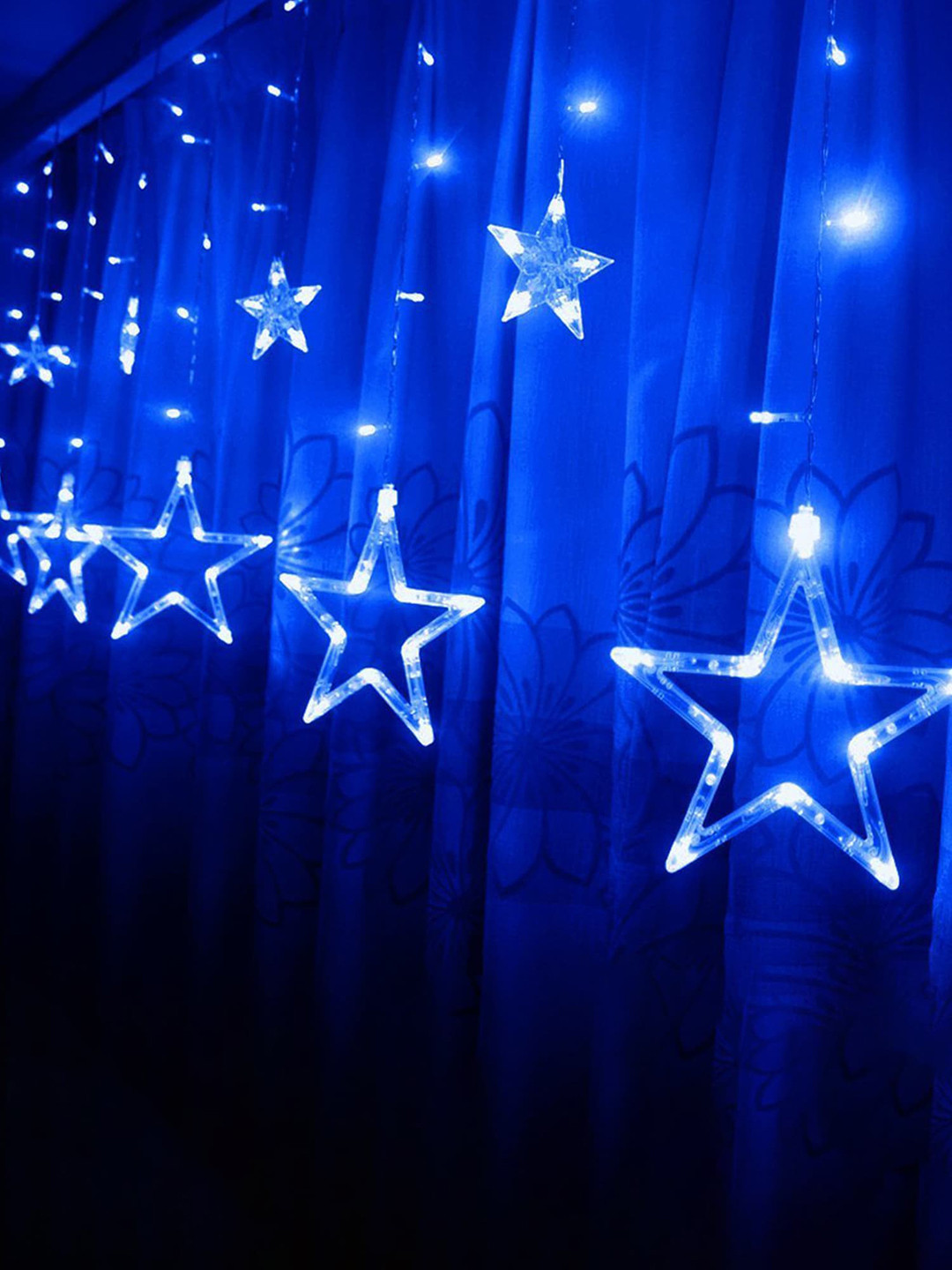 The Purple Tree Blue Star String Lights