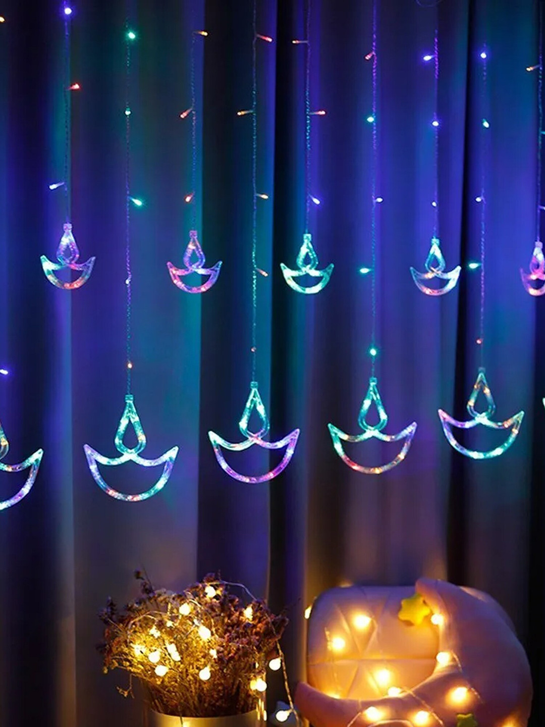 The Purple Tree 2.5m Multicolor Long Lifespan More than 360 LEDs Heart-Shape String Lights