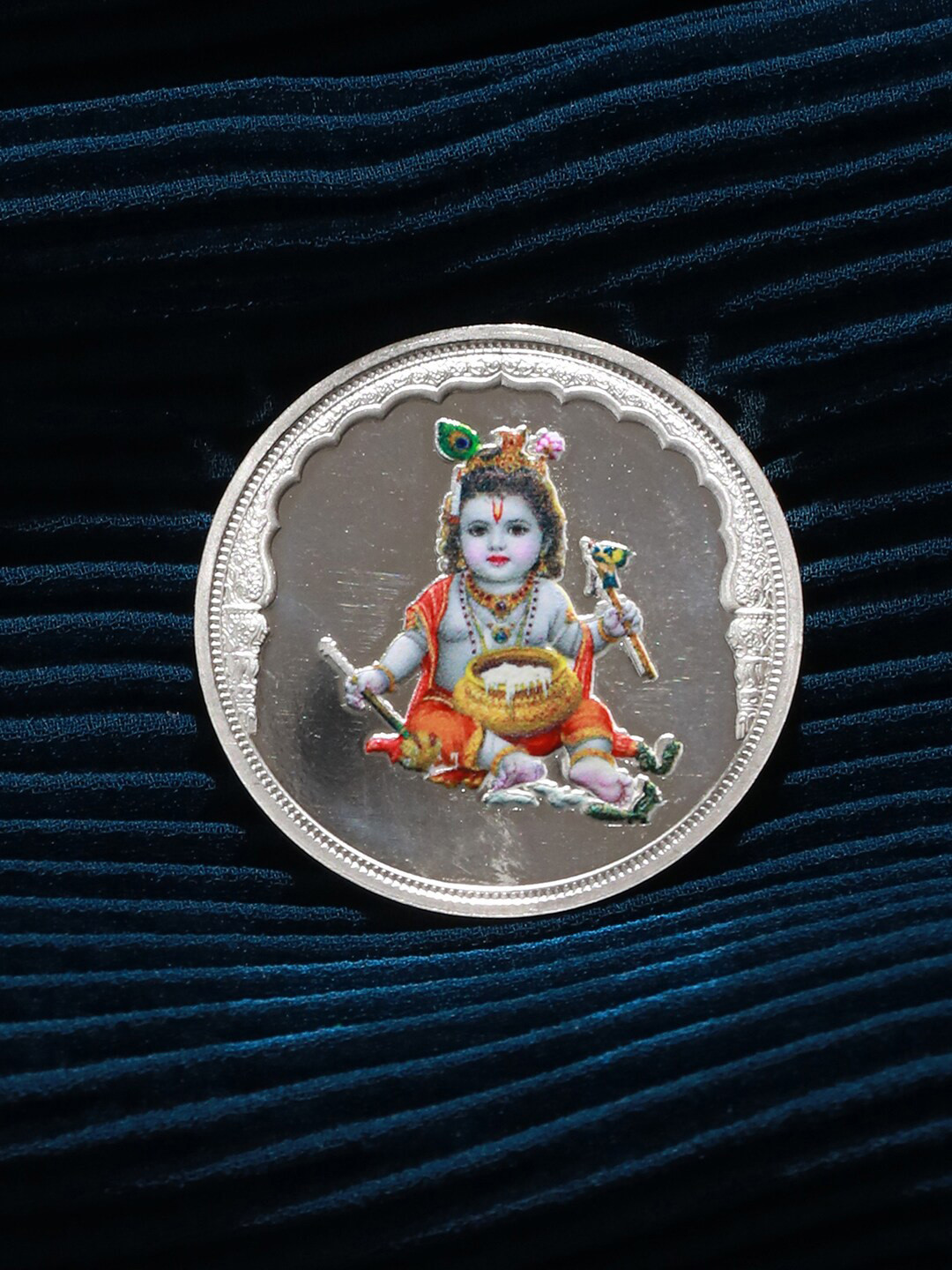 Saraf RS Jewellery Bal Krishna Silver Coin-10gram