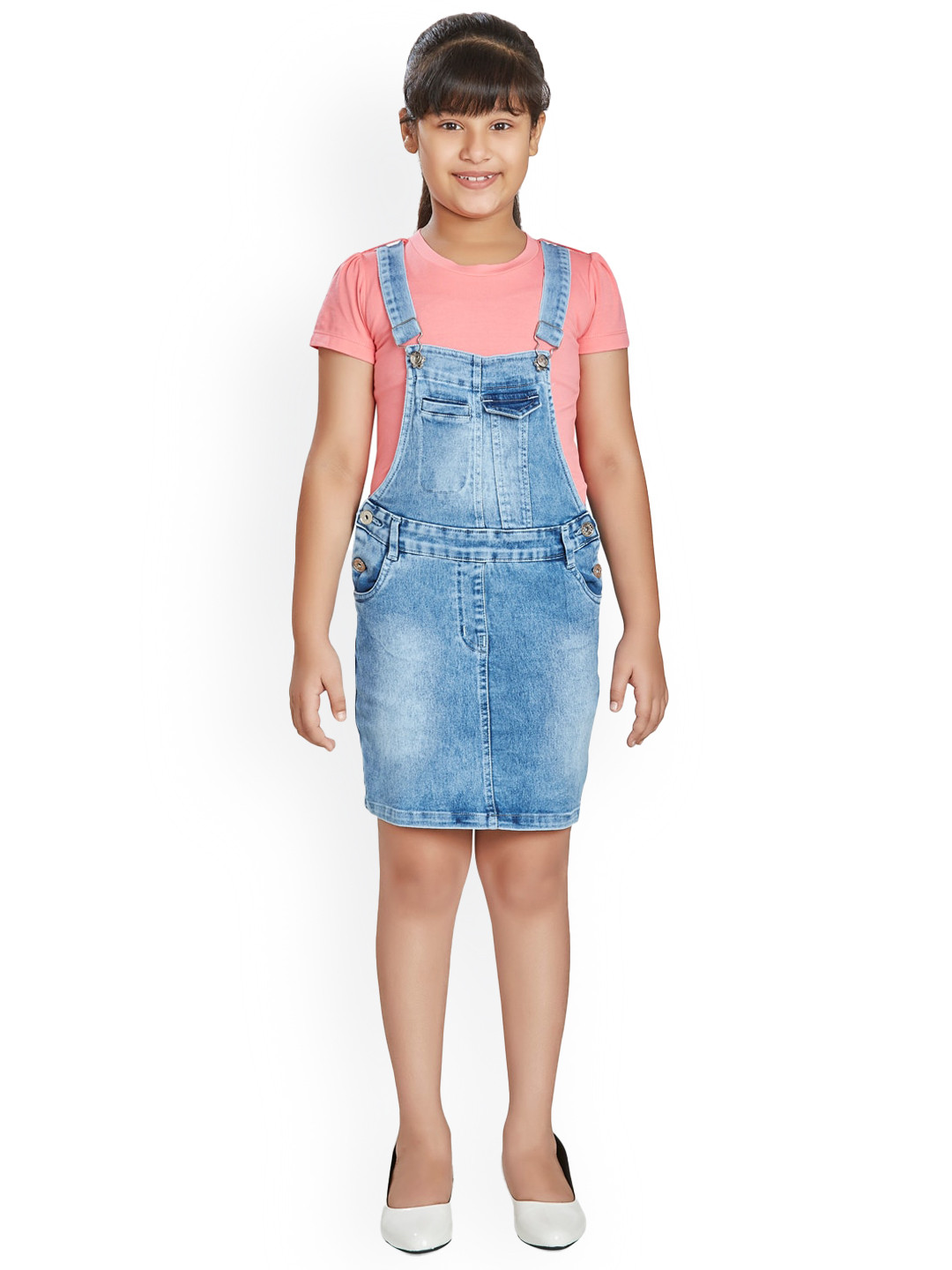 Peppermint Girls Denim Pinafore Dress