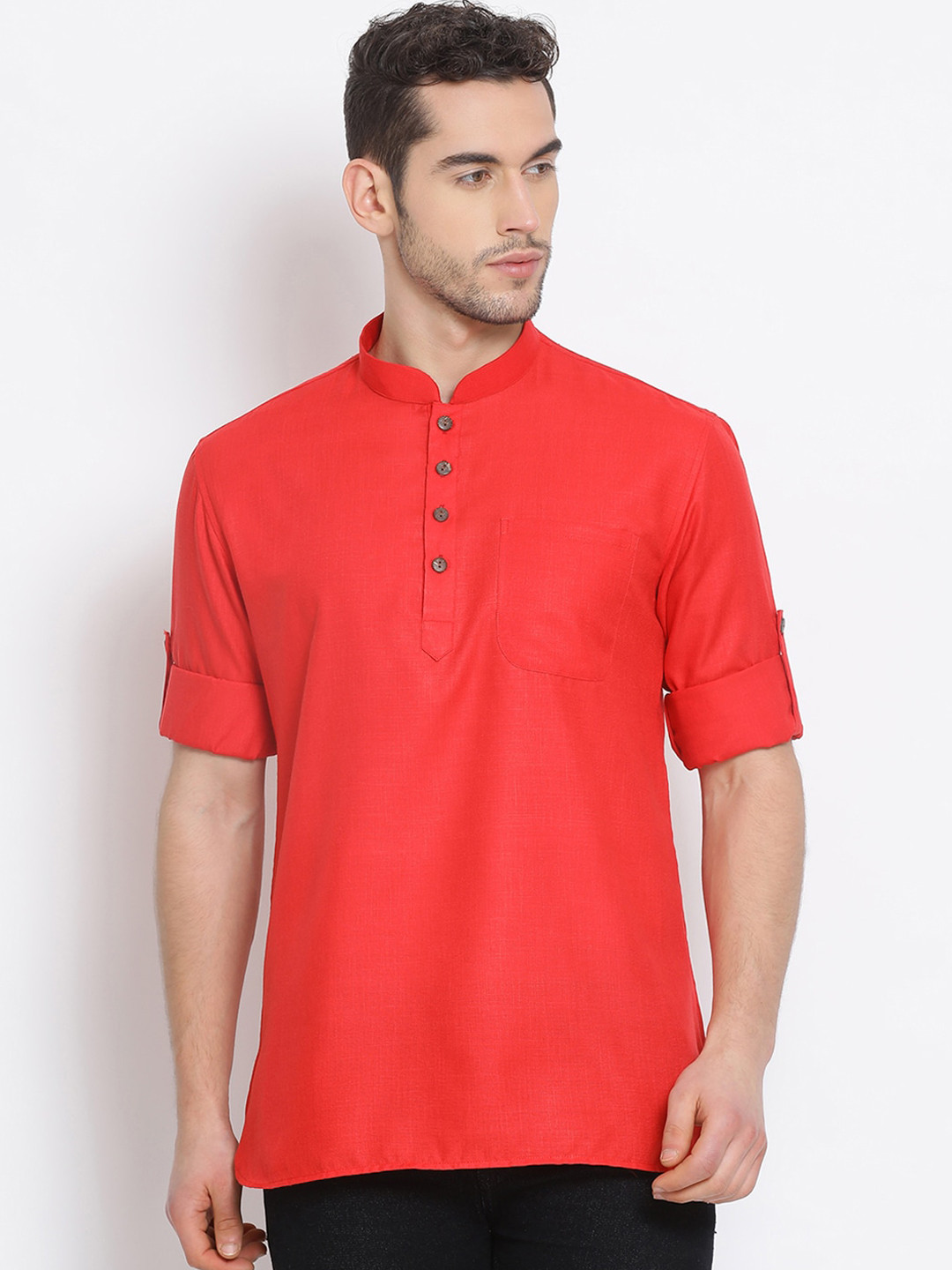 Sanwara  Mandarin Collar Straight Kurta