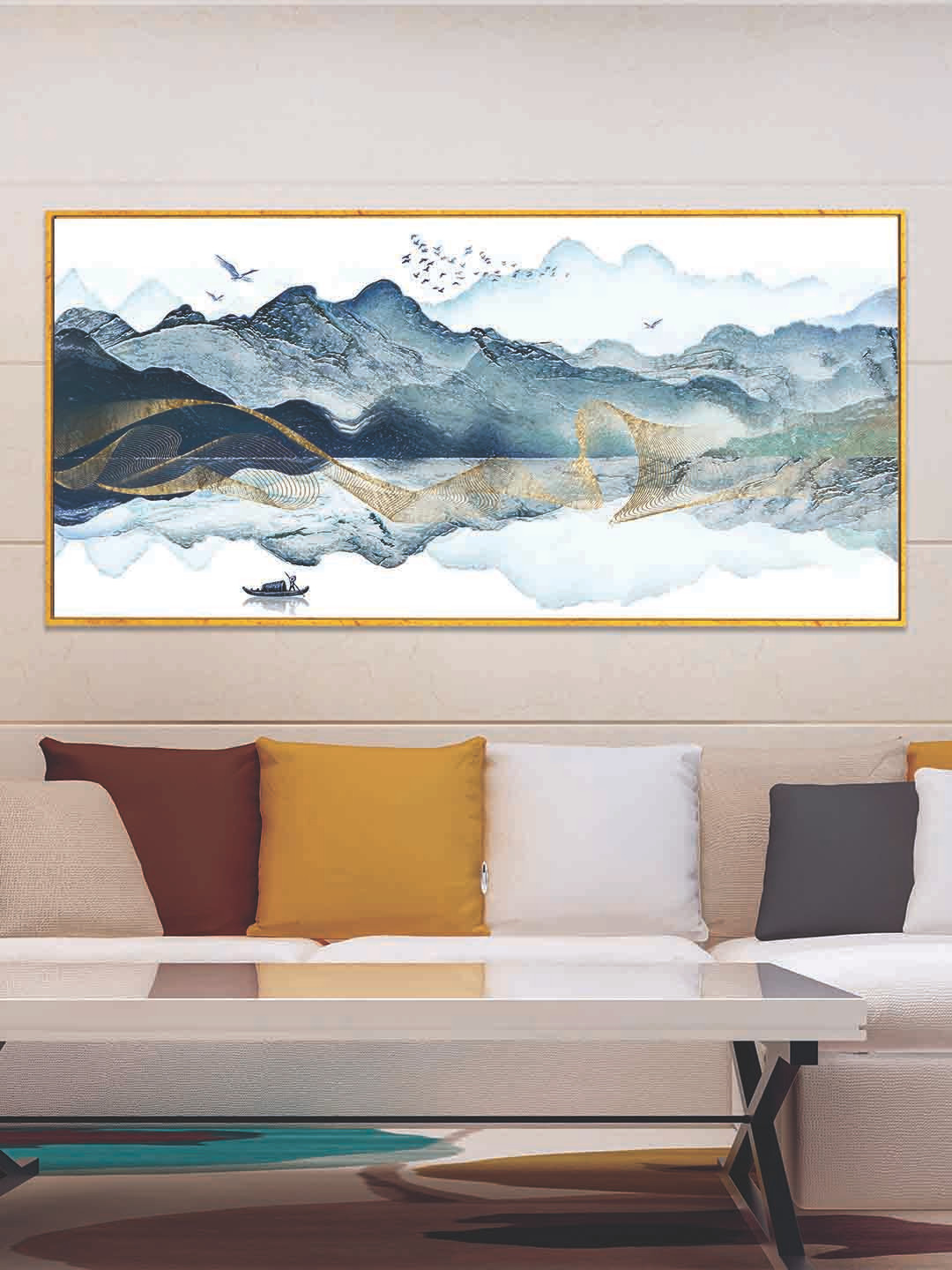Art Street White Canvas Wall Living Room Rectangle Potrait Paintings Wall Art -1.19 x 23In