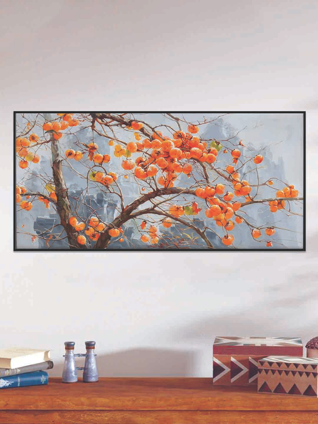 Art Street Tree On The Mountain Canvas Wall Rectangle Paintings Wall Art - 46 x 22 In