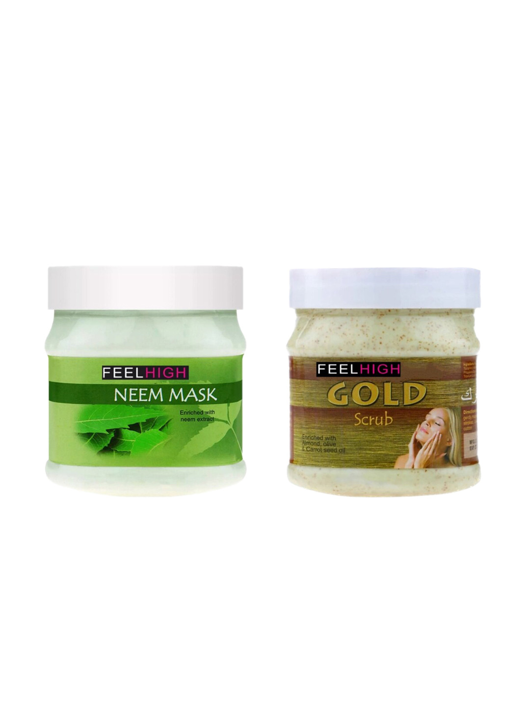 FEELHIGH Set of Neem Mask & Gold Scrub - 500 ml each