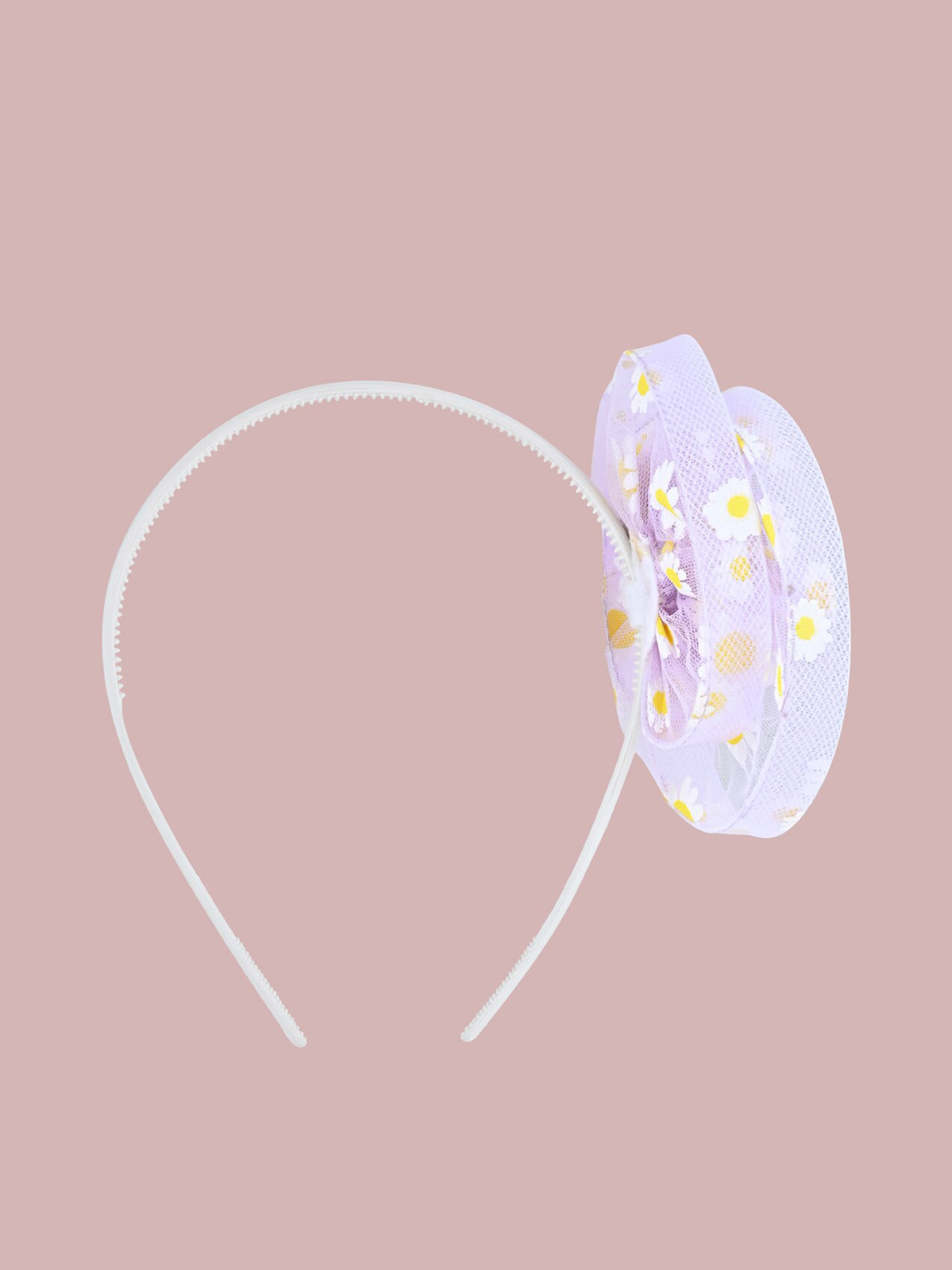 Aye Candy Girls Embellished Daisy Printed Tulle Fascinator Hairband