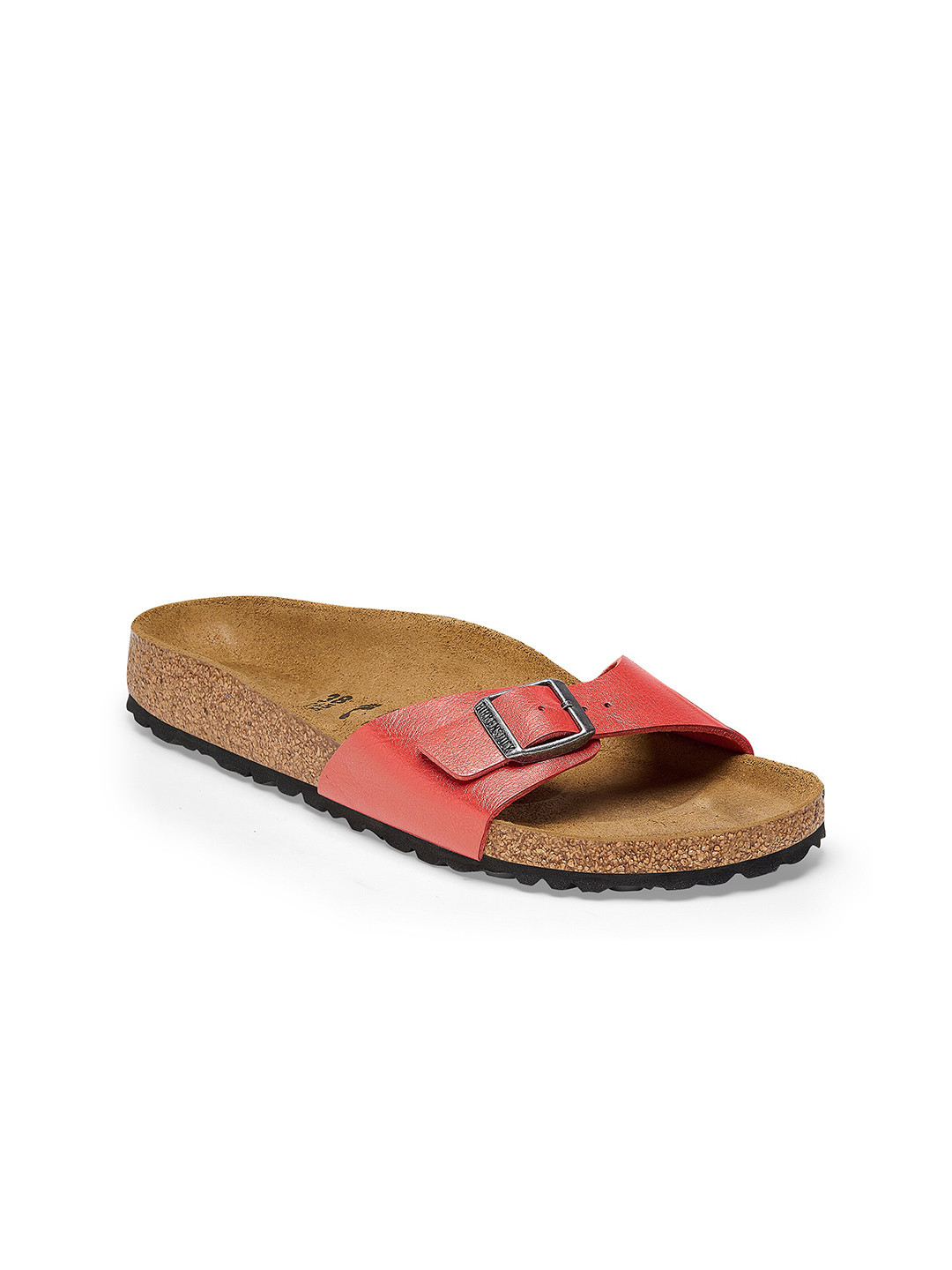 Birkenstock Madrid Graceful Mars Red Narrow Width Birko-Flor One-Strap Sandals