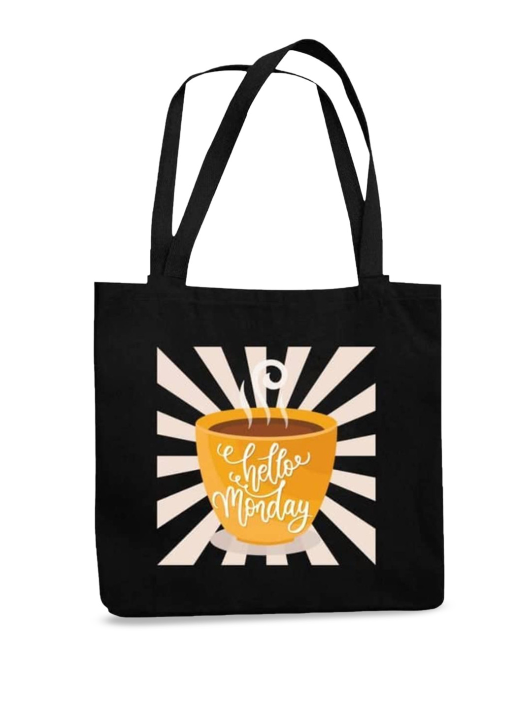 THEYAYACAFE Printed Oversized Structured Tote Bag