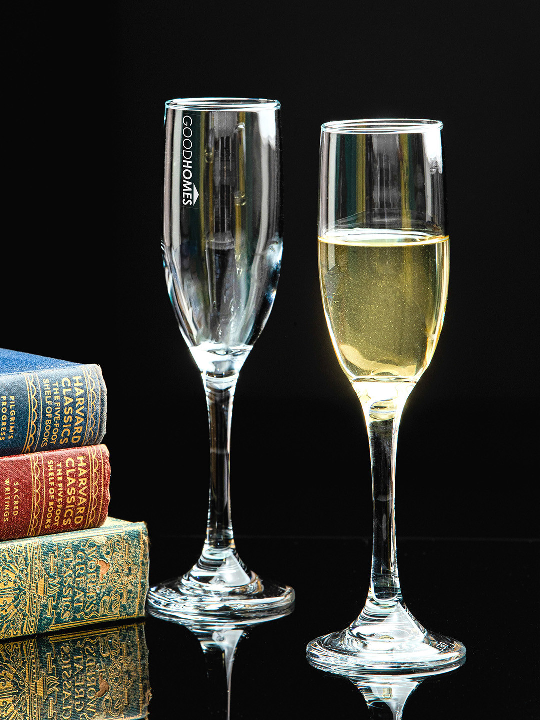 GOODHOMES Transparent 6-Pieces Wine Glasses 180 ml Each
