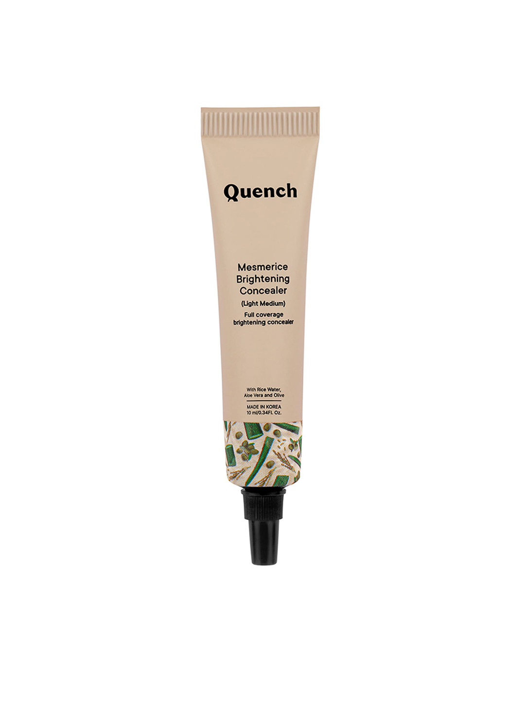 Quench Brightening Natural Cream Concealer to Brighten Under Eyes- 10ml - Light Medium