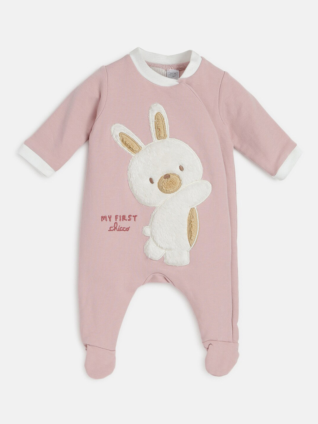 Chicco Girls Applique Front Opening Sleepsuit